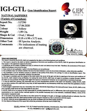 2.09 Ratti Natural Ceylonese Pukhraj Stone with Govt Lab Certificate-(16650)